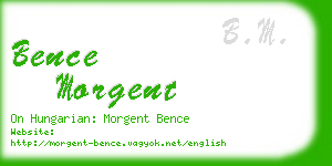 bence morgent business card